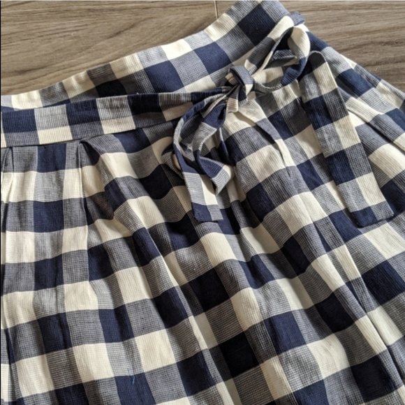 Club Monaco cute blue gingham skirt - Picture 4 of 6